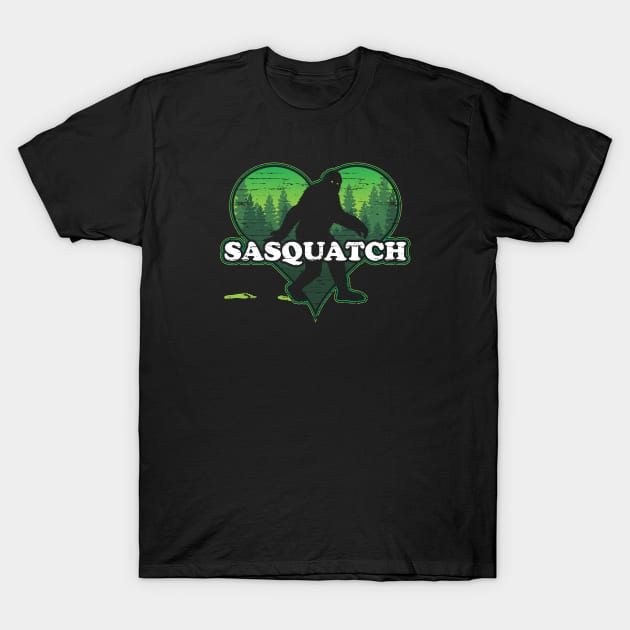 Squatch Love T-Shirt by dustbrain